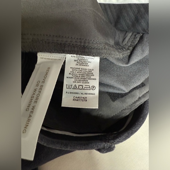 Ann Taylor Gray velvet flat front Ankle Pants size 8 - Picture 12 of 12